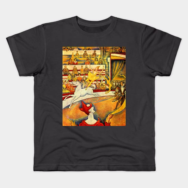 The Circus by Georges Seurat Kids T-Shirt by MasterpieceCafe